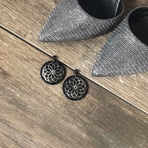 LAST CHANCE before donating -Black Etched Earrings